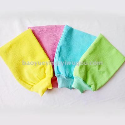 Double-sided bath towel middle sand spiral mouth big sand granule bathing glove rubbing towel