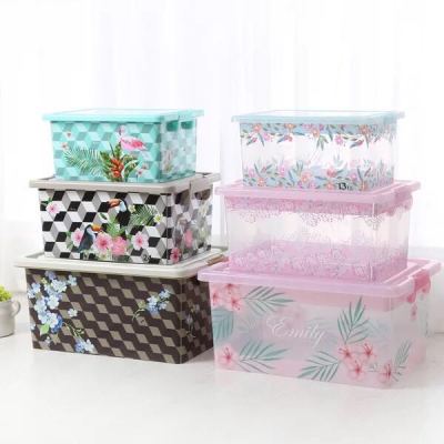 Manufacturer direct selling combination of three pieces of storage box household storage box lessonplastic storage box wholesale