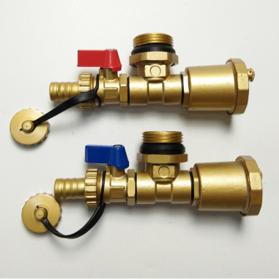 Short tee with locking cap exhaust valve assembly BRASS exhaust VALVE