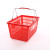 Yiwu  basket iron handle hand basket iron ear plastic basket portable supermarket basket
