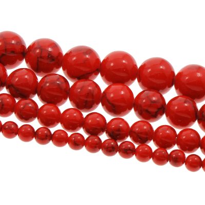 Accessories for accessories. Red turquoise round pearl turquoise beads DIY hand accessories wear bead accessories