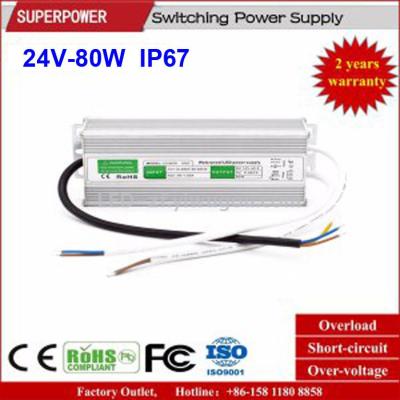 DC 24v80w Waterproof LED Switch Power IP67 monitor Adapter