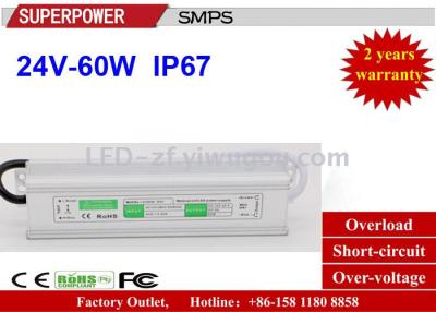 Small Dc24v60w Waterproof 220V to 12V Led Power Supply IP67 Monitor Adapter