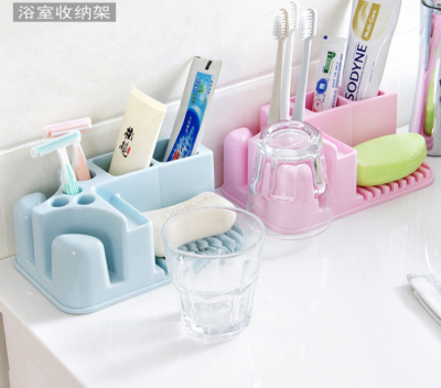 Bathroom Toiletries Storage Holder Bathroom Couple Toothpaste Toothbrush Cup Storage Rack Toothbrush Stand