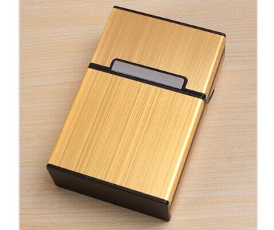 Box New Gold Foil Poker Packing Box Brushed Cigarette Case, Metal Cigarette Case, Magnetic Snap