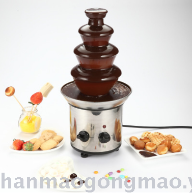 Chocolate fire boiler buffet 3 layers 4 layer chocolate melt fountain machine