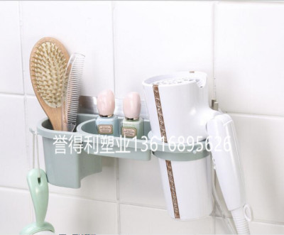 Traceless binding cup wall hanging hair dryer rack perforation-free hair dryer rack bathroom bathroom storage rack