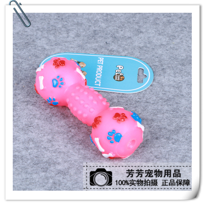 Manufacturer direct selling rubber dumbbells pet products dog toys cat toys