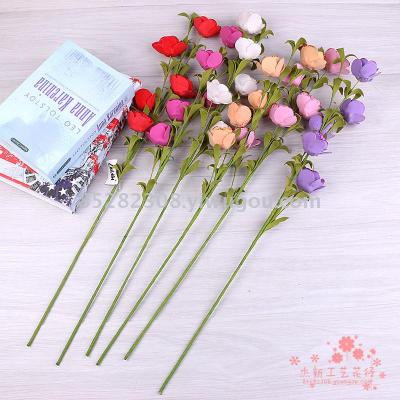 Artificial small bouquets of roses decoration home living room tea table PE plant single silk flower decoration