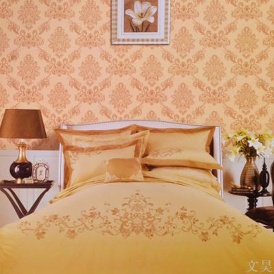 Simple European-style garden Damascus bedroom living room full shop TV background wall paper wholesale