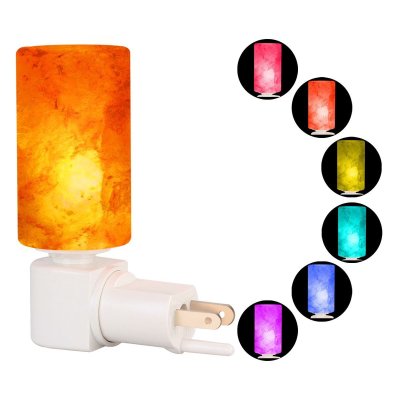 Anion night light crystal salt lamp small wall led colorful discoloration bedside lamp