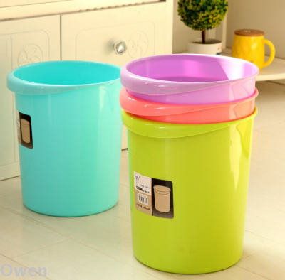 Creative living room kitchen trash bin household office trash bin circular toilet plastic trash can wholesale