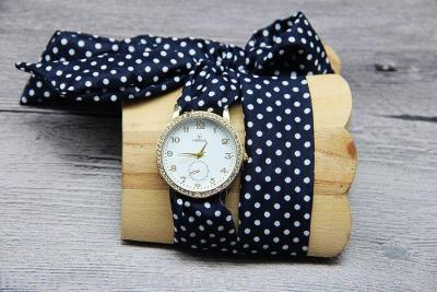 New spotted ladies ribbon decoration watch