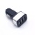 3usb Square Aluminum Alloy Car Charger USB Interface 2.1a Black Shell Square Car Charger