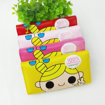 Korean cute cartoon two-off long zipper wallet / cute girl wallet / girl wallet