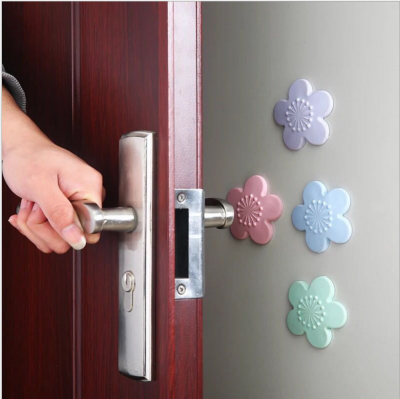 Flower Thick Wall Collision Pad behind the Door Silent Door Handle Protective Pad Anti-Vibration Pad