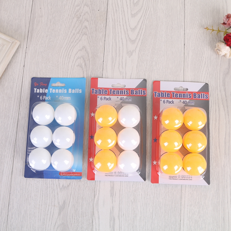 业余训练球比赛专用乒乓球6只装小学生发机球乒乓球