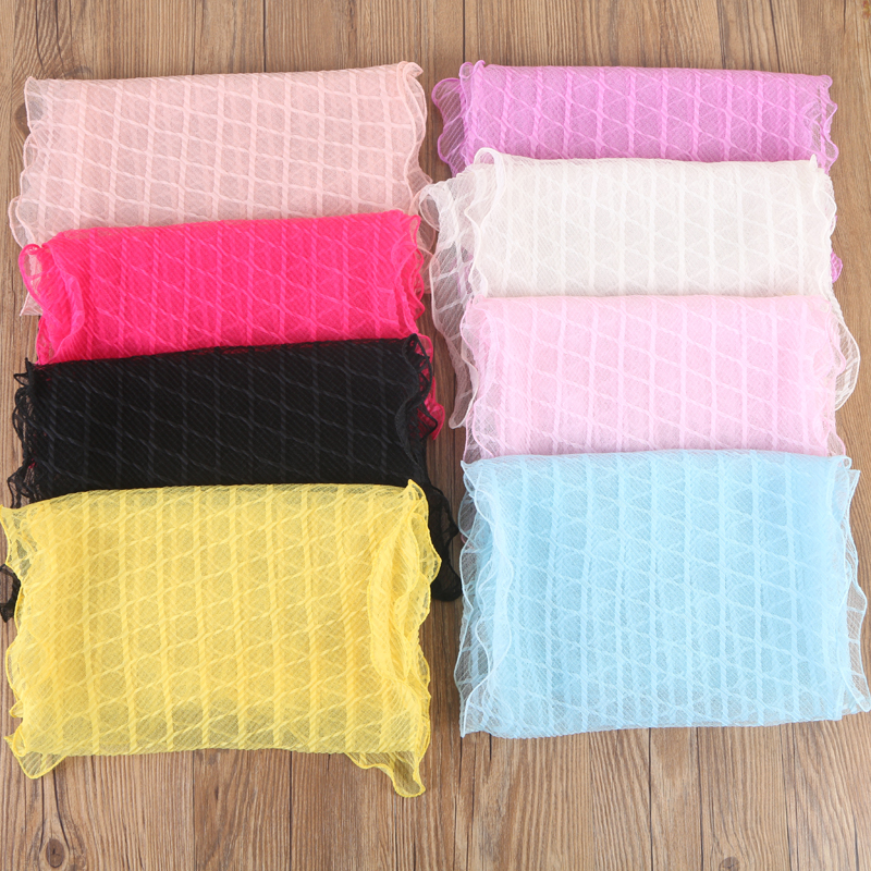 Solid Color Long Silk Scarf Spring and Autumn Chiffon Mesh Women Scarf Shawl 