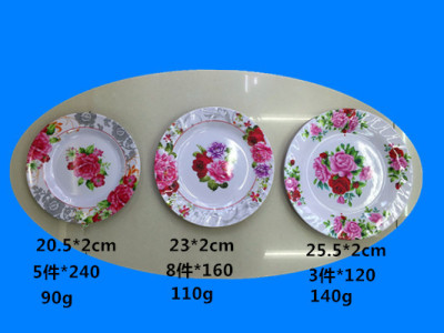 Emulated pottery and porcelain dish inside decal design much price is low