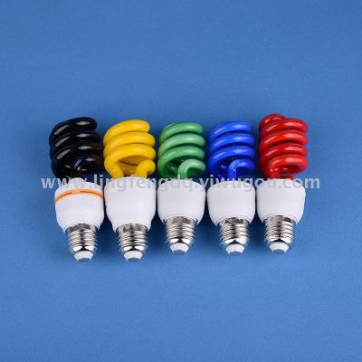 Manufacturers direct small semi - screw natural color energy - saving lamp screw 20 w E27 purple decorative lamp color light