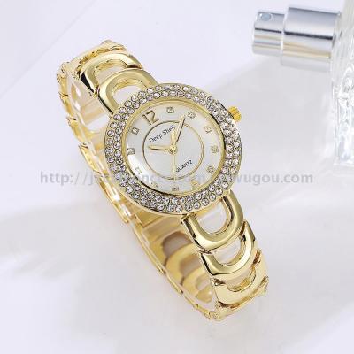 New ladies diamond steel bracelet watch