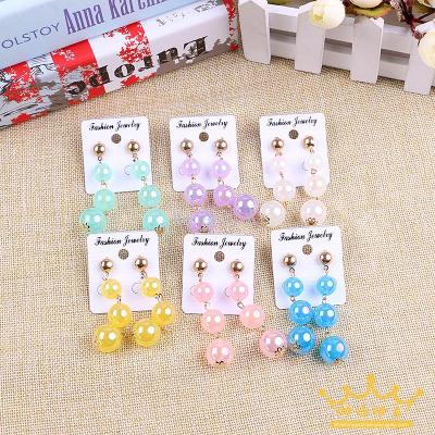 Ball Ball female individual character temperament long paragraph earring allergy contracted joker friendly ear nail
