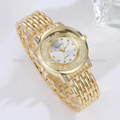New luxury diamond hourglass ladies steel watch