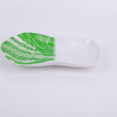 Factory Direct Sales Year-End Huihui Big Feedback Personality Cabbage Leaves Melamine Fruit Plate