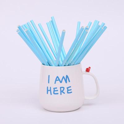 Drink pure sky blue kraft paper pipette environmentally friendly biodegradable kraft straw