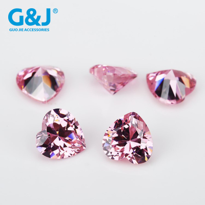 Peach heart love crystal zirconium crystal pink series love jewelry decorative stone