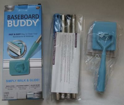 Baseboard buddy lazy brush corner brush retractable handle brush