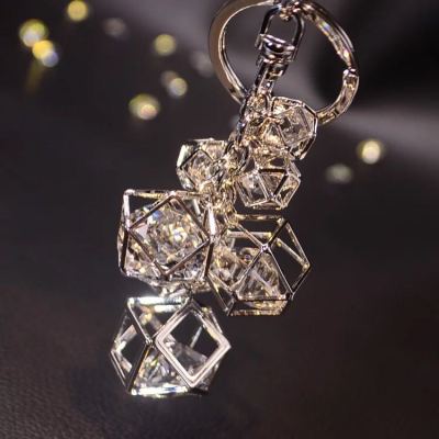 Genuine Hollow Jeweled Keychain Car Key Chain Waist Hanging Crystal Diamond Bag Package Pendant Fashion Holiday Gift