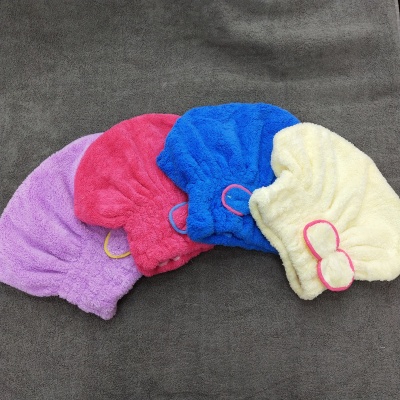 Tinglong coral velvet super absorbent dry hair hat bathing cap