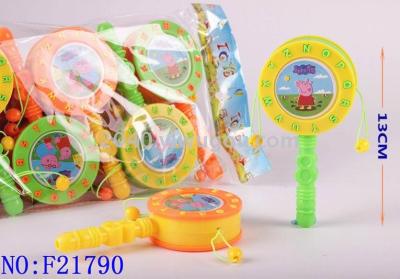 Baby toy baby girl's hand rang bell boy toy pull wave drum bell F21793