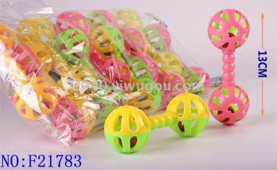 Baby toy baby hand bell bell ring bell double head bell F21783