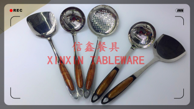 Stainless steel cutlery kitchenware hotel supplies - imitation wood olive handle kitchenware (high grade)