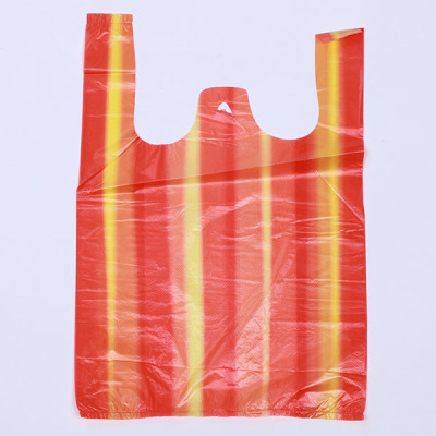 Plastic bag manufacturer direct sale - striped pocket bag Plastic bag gift bag packaging bag advertising bag