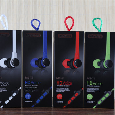 The new ms-t1 bluetooth headset with magnet + insert heavy bass magnetic wireless bluetooth headset