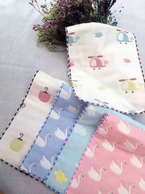 Six - layer gauze wrapped in the baby towel jacquard cartoon pattern