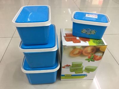Rectangular Plastic Crisper Kitchen Refrigerator Lunch Box with Air Outlet Storage Bento Box