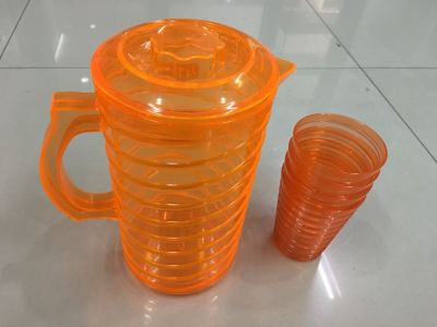 Plastic Kettle With Cup [Can Contain Boiling Water Tasteless] Home Use Set Water Pitcher Heat Resistant Cold Water Jug Water Cup