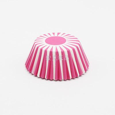 Export foreign trade a new baking cupcake pastry with pink and white striped cupcakes