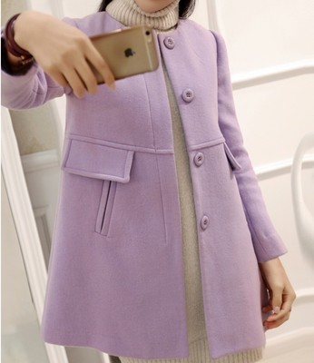 Winter new dress south Korean edition to build a thick a-word version of the long hair of the coat