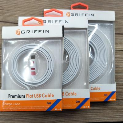Griffin's 1/2/3 flat cable android iphone USB extension thick charging line