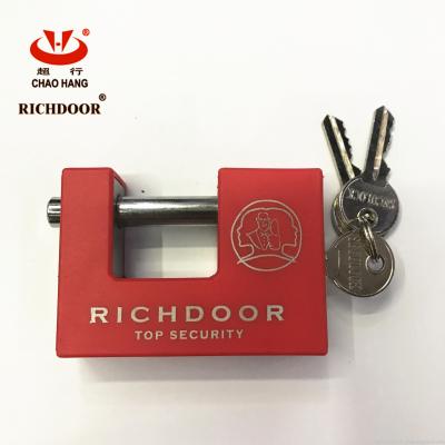 [super lock industry] super padlock word shell lock rectangle lock red blue