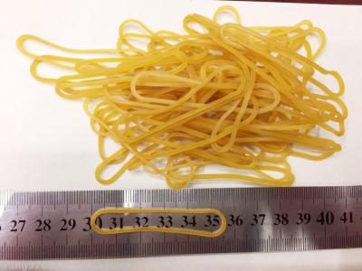 Yellow strip oil-free rubber band, manufacturers direct sales, absolutely cheap