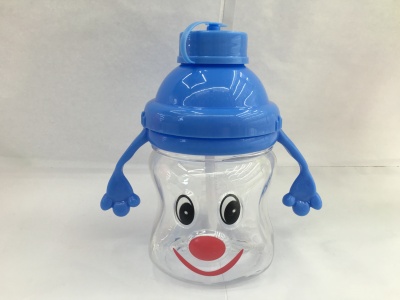 Five - to - head clown style cartoon printing baby water cup with handle children's water cup