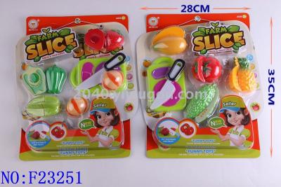 Children's kitchen toy girl stir-fried food and fruit toy F23251