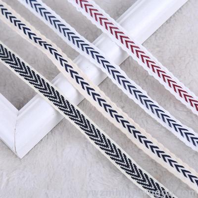 The factory sells shearing head pattern of the design of the accessories polyester cotton woven ribbon wholesale supply