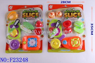 Children's kitchen toy girl stir-fried food and fruit toy F23248